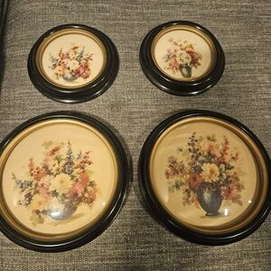 Vintage Floral Art Set Of 4